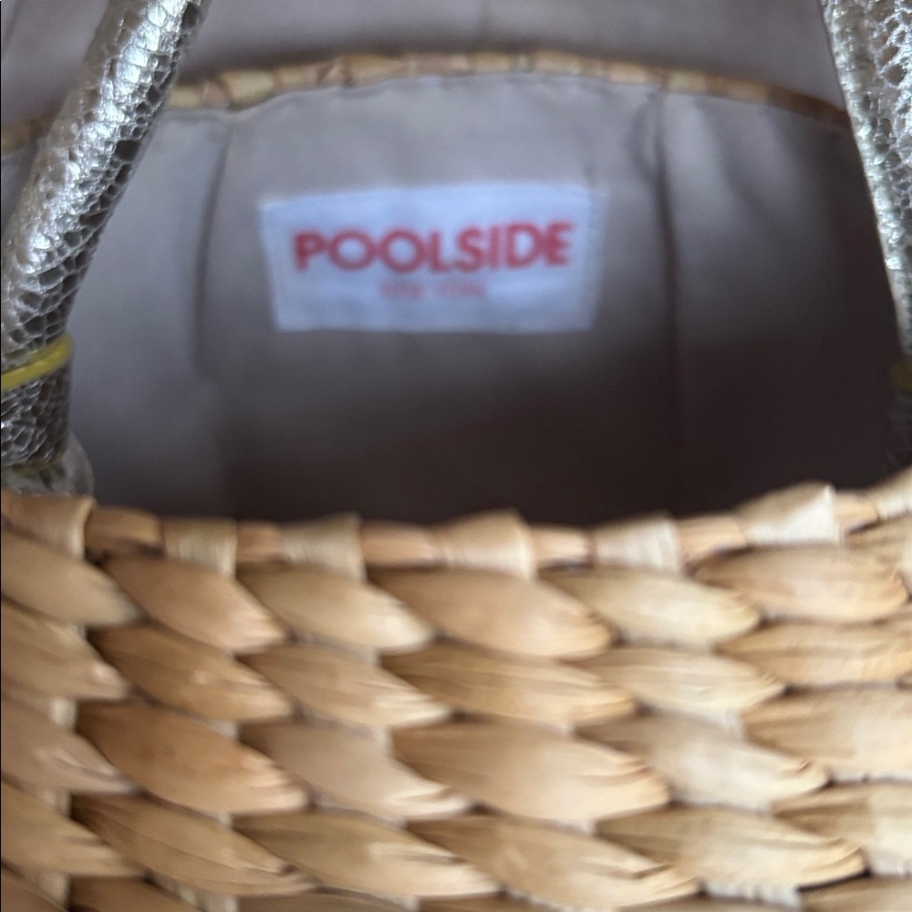 NWT Poolside “The Disco Ball” Straw Rhinestones Luxury Wristlet Bag RARE! - Picture 9 of 14